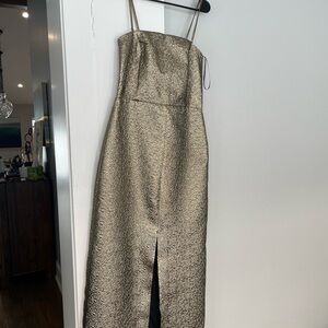 Abercrombie & Fitch Strapless Gold Dress